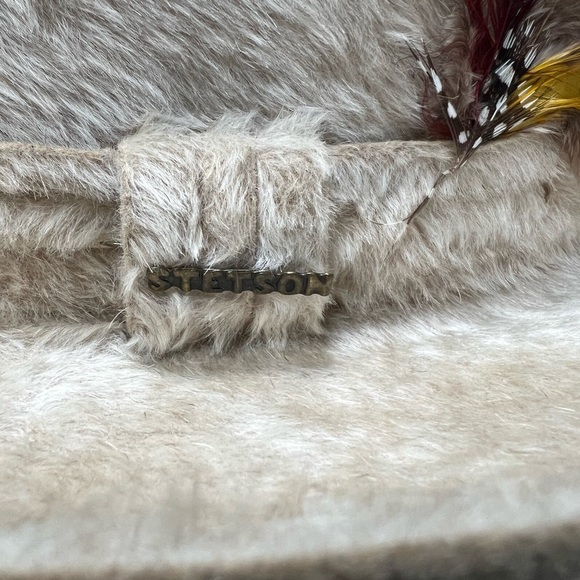 1950’s John B Stetson The Imperial Tan Long Haired Beaver Fur Fedora Size 7/56CM - Picture 2 of 11